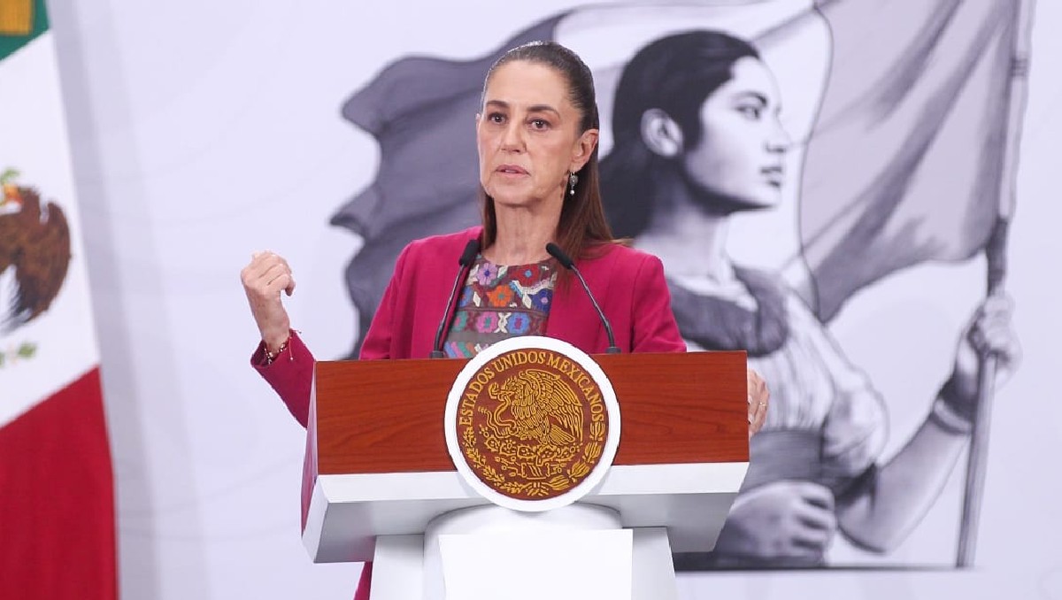 Claudia Sheinbaum en la conferencia del Pueblo. | Foto: Araceli López.