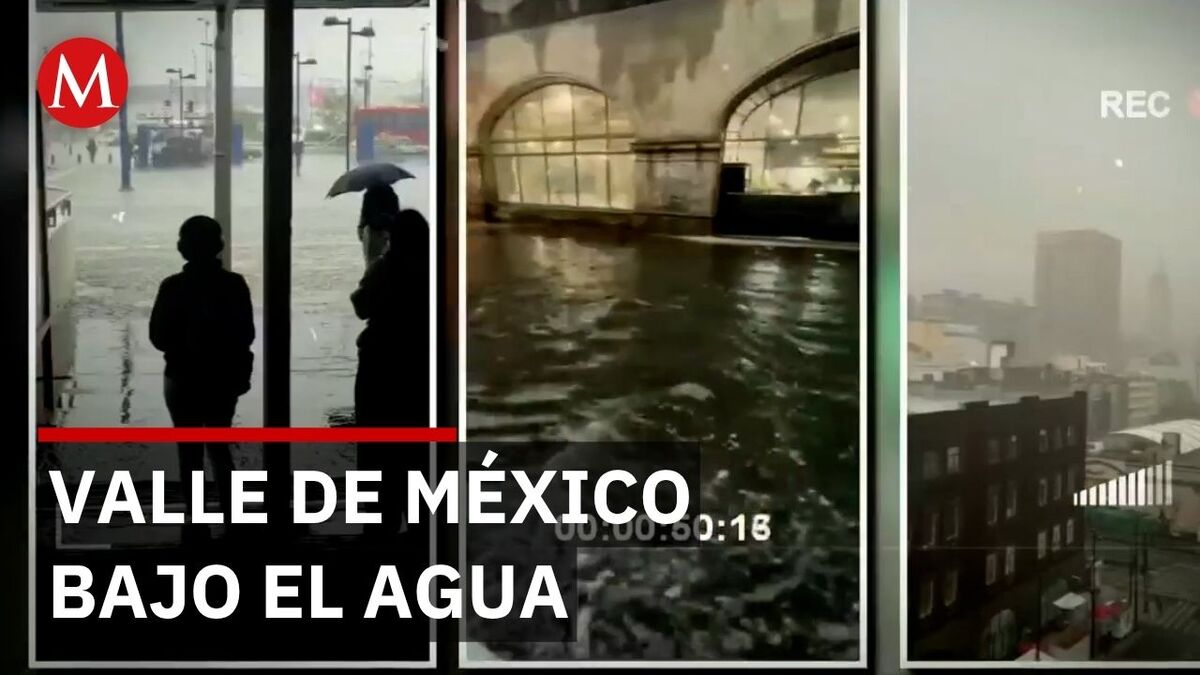 Lluvias atípicas provocan inundaciones y autos flotando en el Valle de México