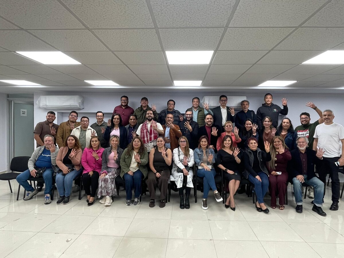 Aspirantes de Morena a la Cuauhtémoc se reunieron en CdMx. | Foto: X (@DuniaLudlow)