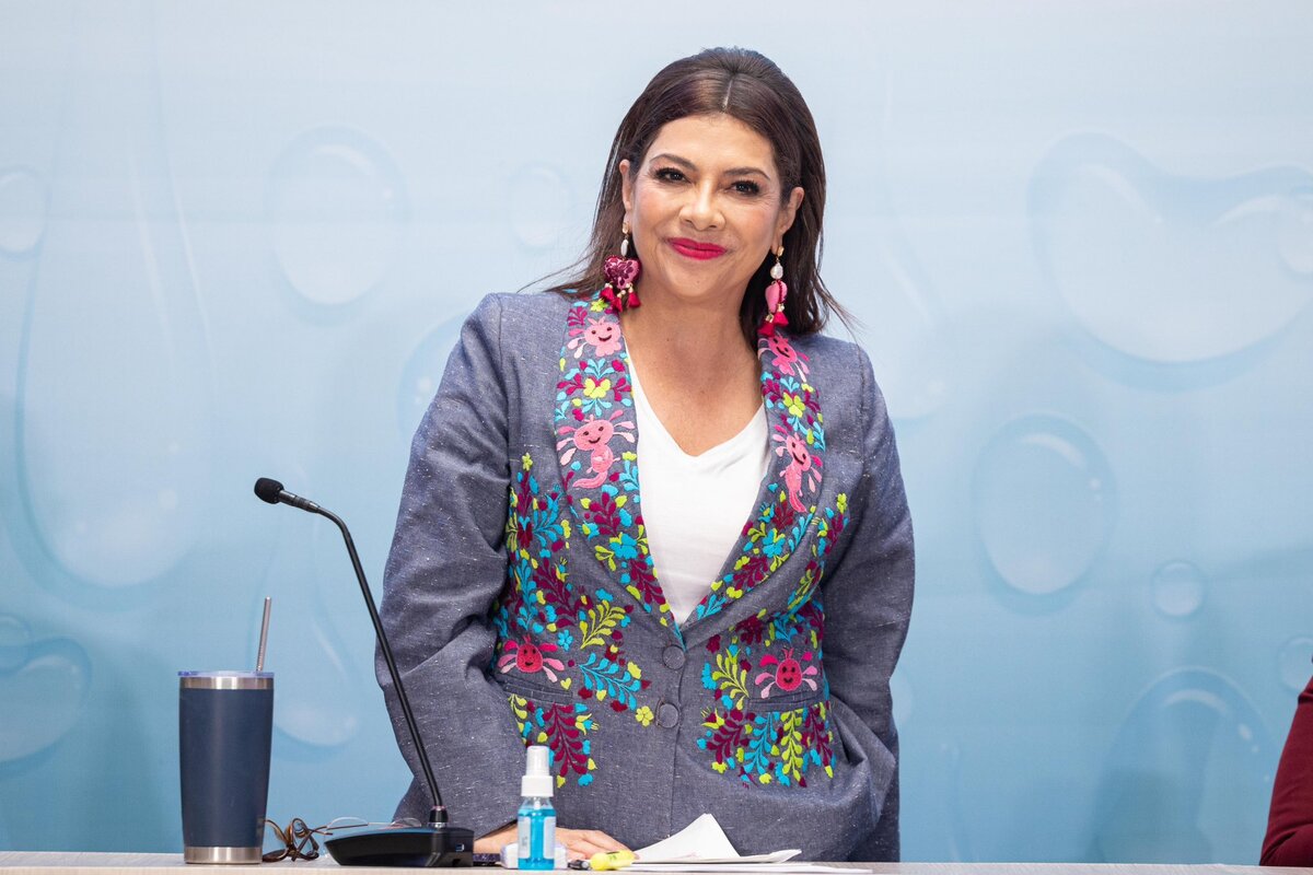 Clara Brugada en la presentación del programa Tlaloque 2.0. | Foto: @ClaraBrugadaM vía X