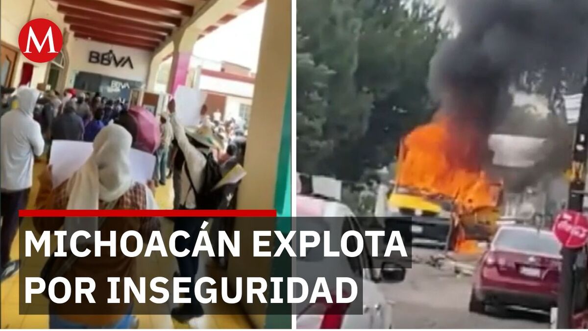 Comuneros purépechas incendian alcaldía de Chilchota por ola de inseguridad