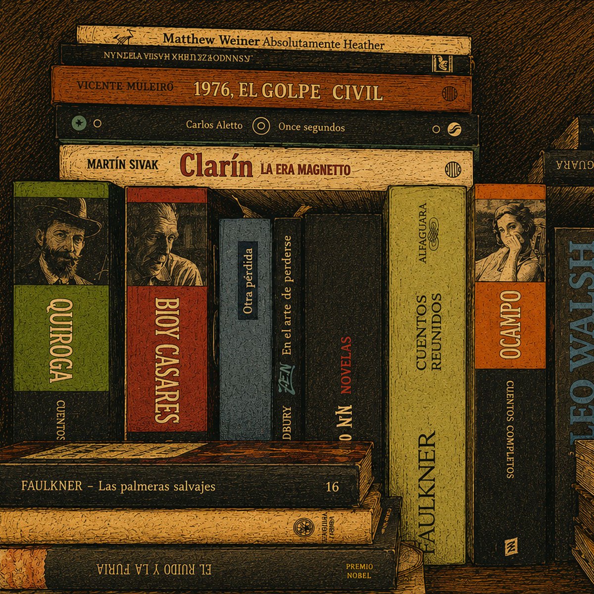 El cronista argentino Federico Bianchini descubrió que almacenaba una cantidad exorbitante de libros.