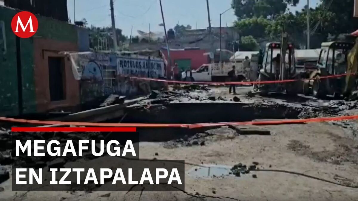 Megafuga por tubería de 48 pulgadas provoca inundaciones en Iztapalapa