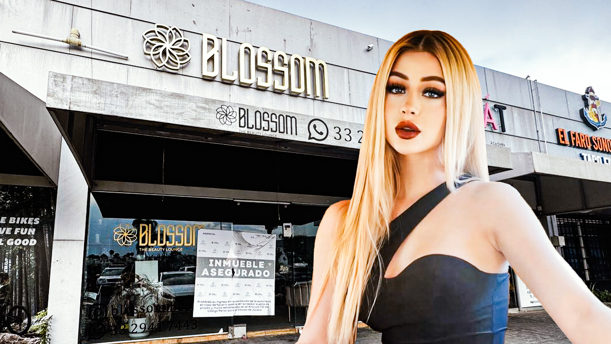 La vista de 'Blossom The Beauty Lounge' desde afuera, donde Valeria Márquez fue asesinada. | Foto: Usi Toledo e Instagram