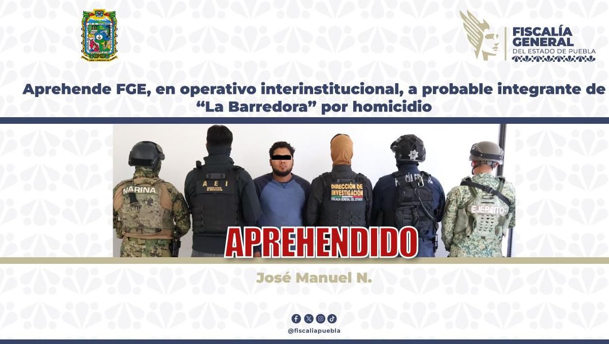 Capturan en Puebla a presunto integrante de 'La Barredora' | Especial
