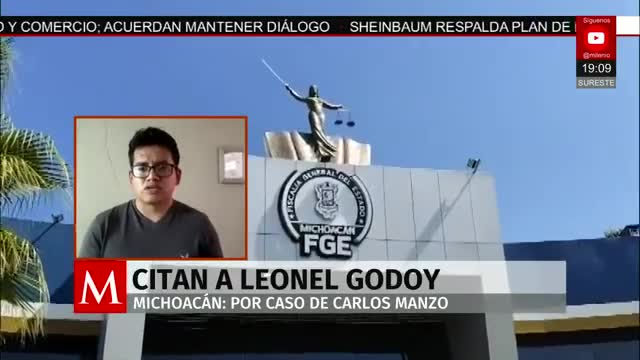 Citan a Leonel Godoy a declarar por el homicidio de Manzo | Milenio Noticias, 15 de mayo de 2026