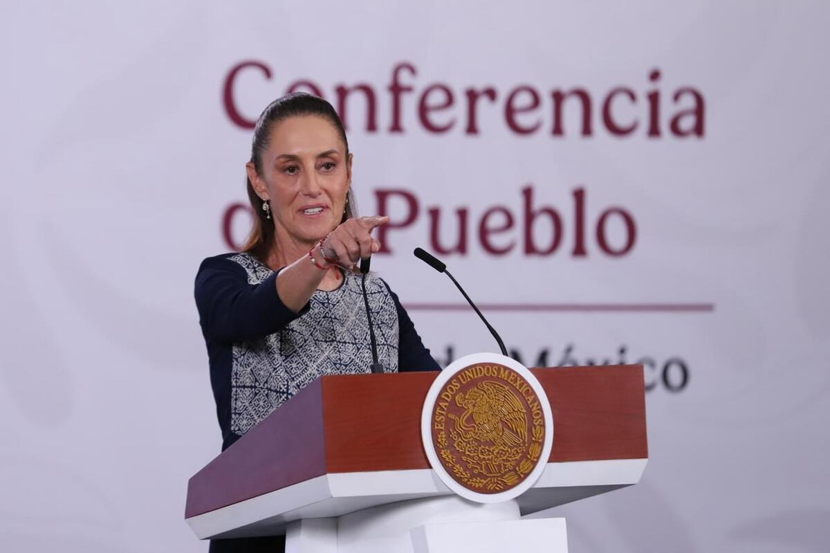 Claudia Sheinbaum en la conferencia matutina de Palacio Nacional. | Foto: Octavio Hoyos