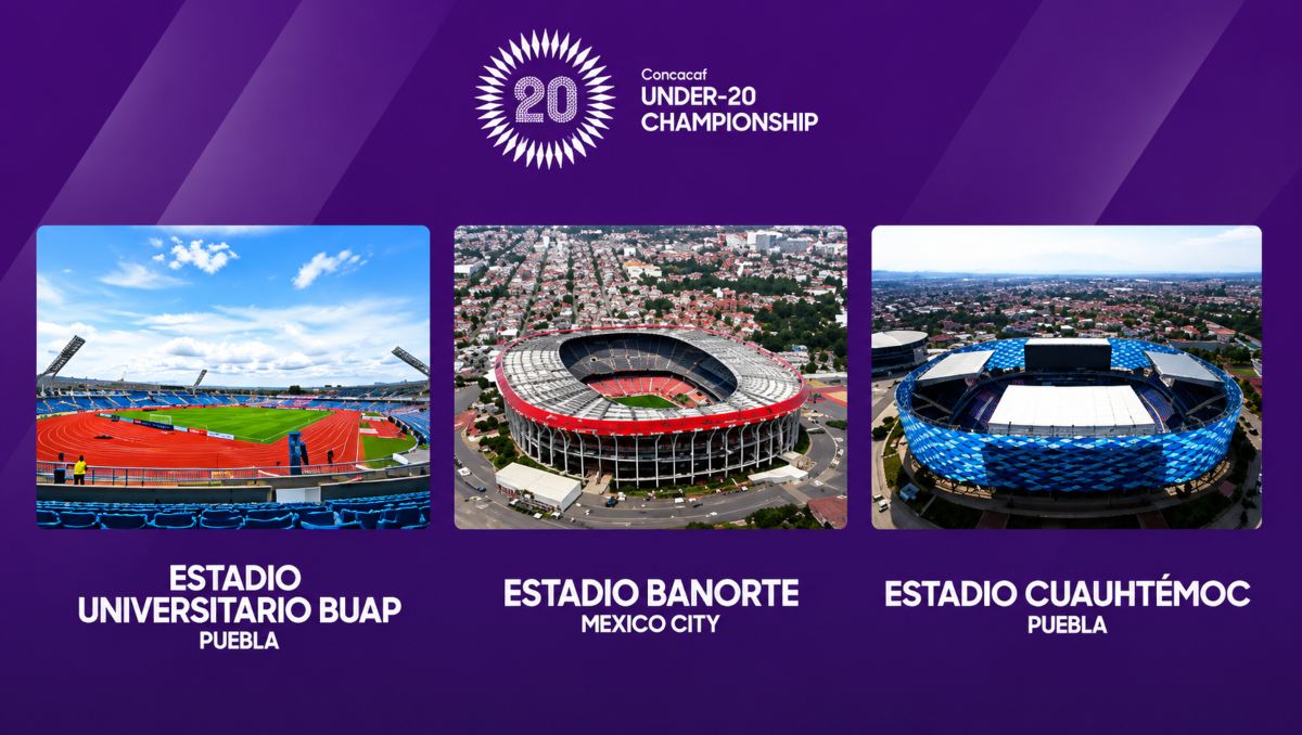 Estadios Cuauhtémoc y Universitario BUAP, sedes del Campeonato Sub-20 Concacaf 2026 | Especial