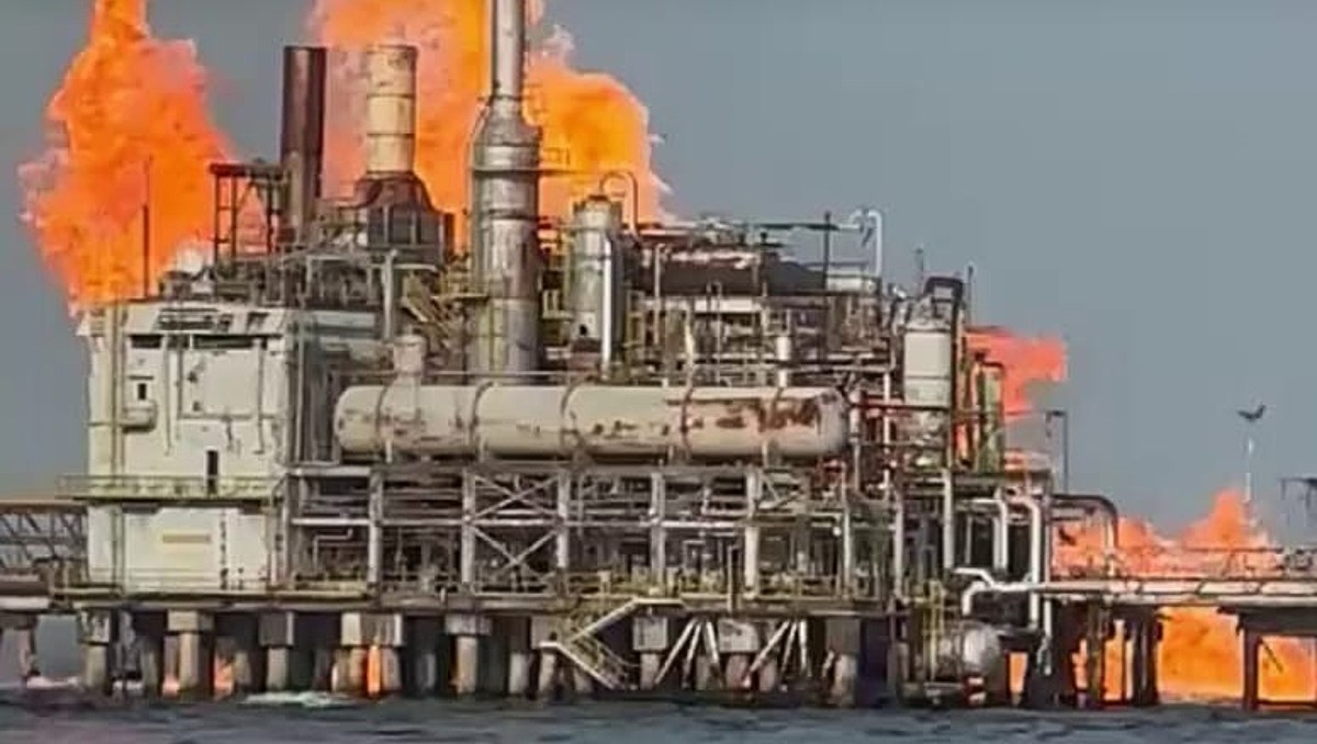 El incidente ocurrió por una explosión en Lamargas de la estatal Pdvsa | Foto: Redes sociales