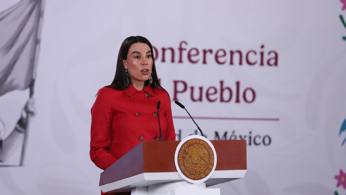Josefina Rodríguez  en la conferencia mañanera. | Foto: Octavio Hoyos.
