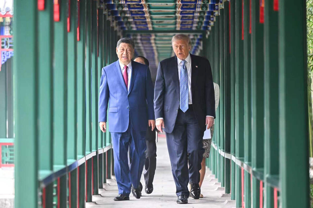 El presidente de los Estados Unidos, Donald J. Trump (d), junto al presidente chino, Xi Jinping, en Zhongnanhai, Pekín. | EFE