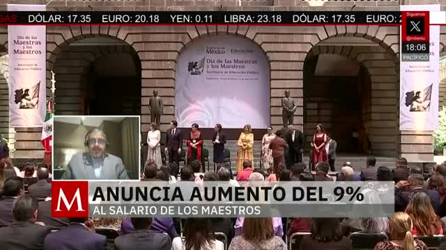 SEP anunció aumento salarial del 9 % para los docentes | Jaime Núñez, 15 de mayo de 2026
