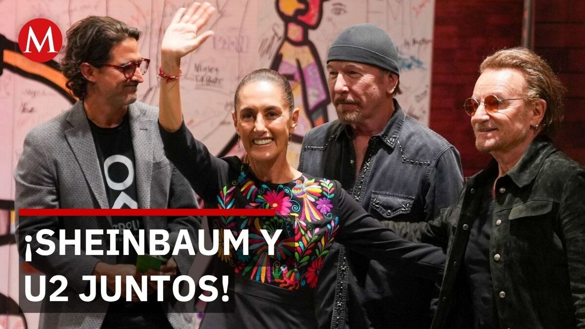 Sheinbaum habla de su reunión con Bono y The Edge de U2 en CdMx