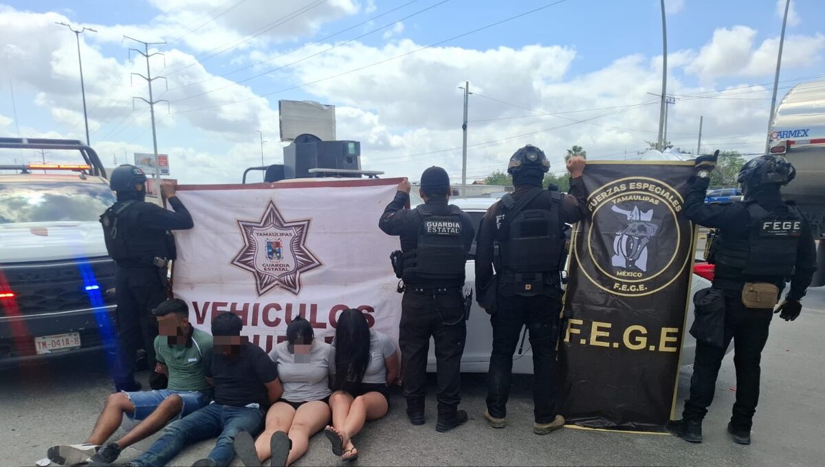 Cuatro personas armadas son detenidas en Reynosa tras persecución