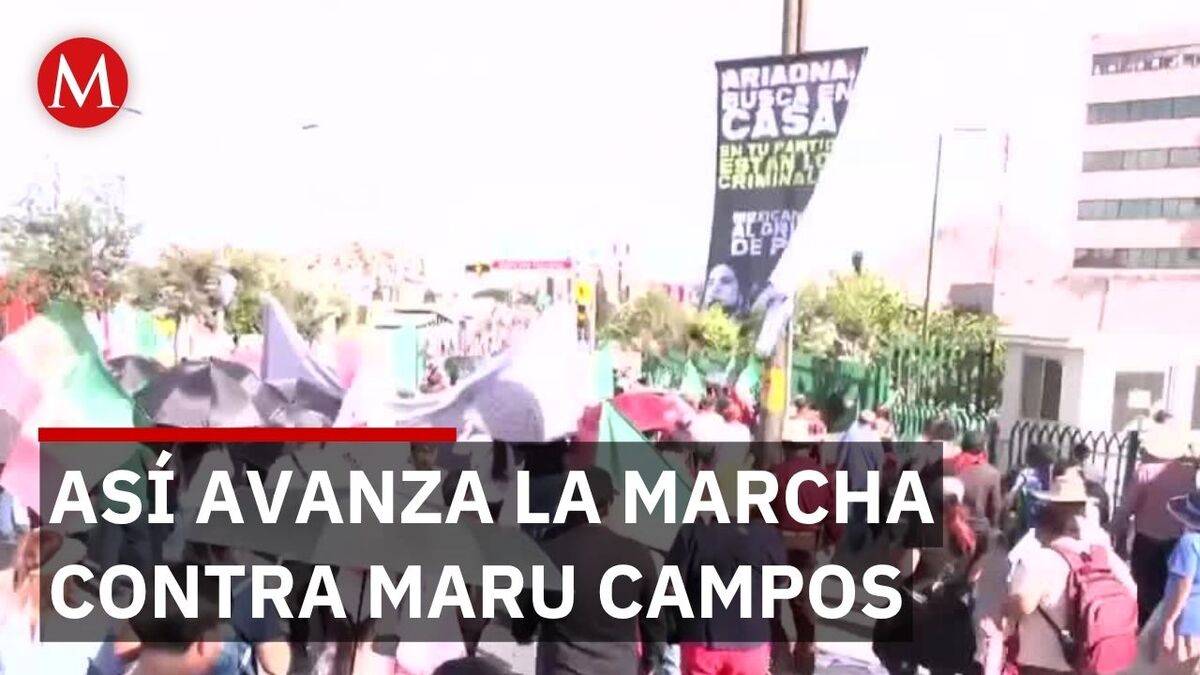 Exigen juicio político a gobernadora de Chihuahua en masiva movilización
