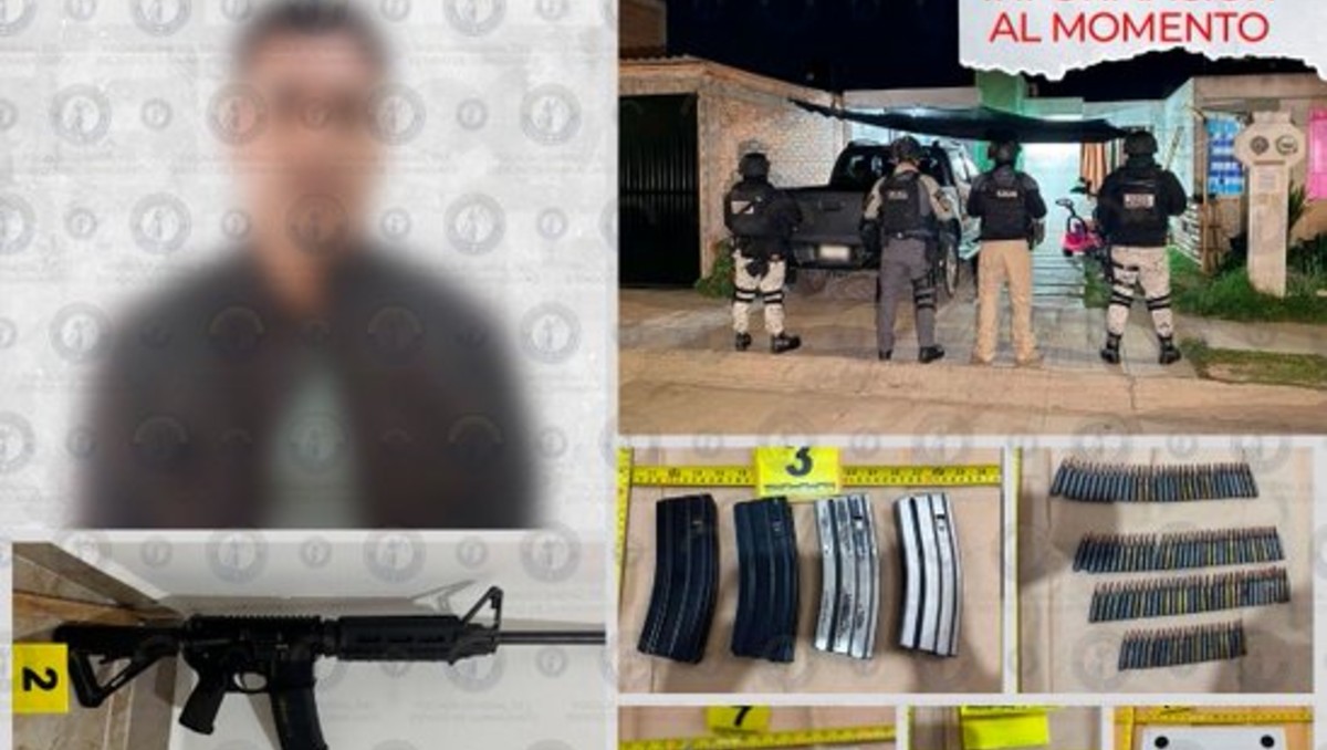 Fiscalía de Guanajuato detiene a hombre con armamento militar | Especial