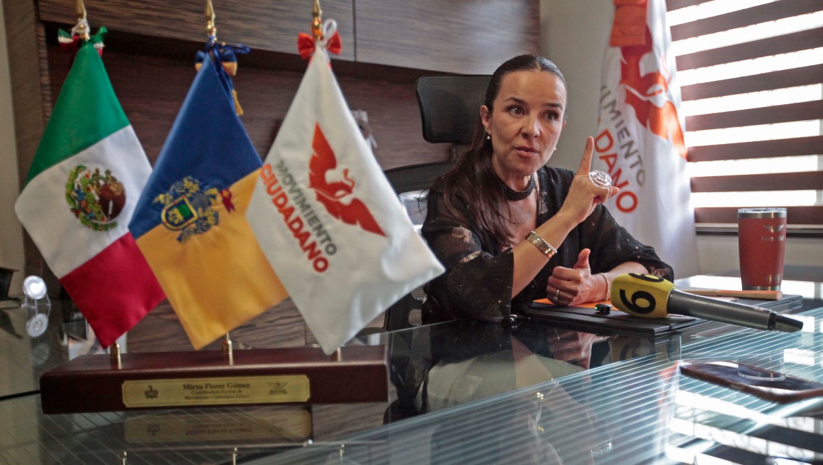 Mirza Flores, coordinadora estatal de Movimiento Ciudadano en Jalisco (Milenio)