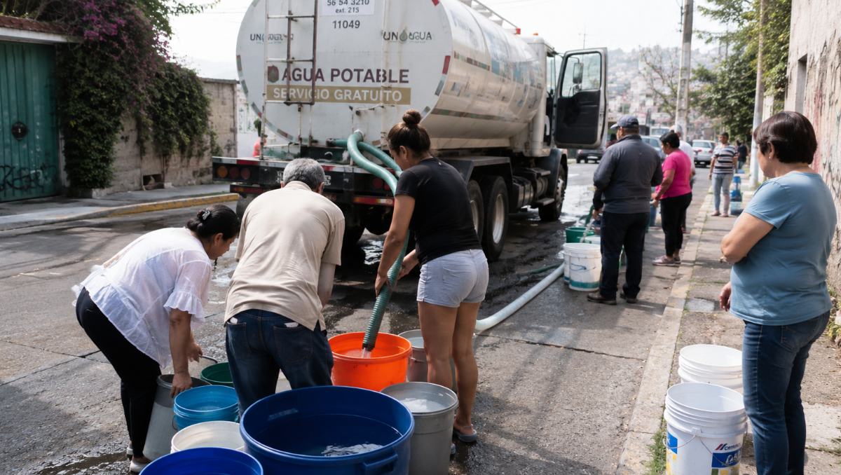 Sistema  La Conagua anunció que disminuirá el suministro de agua del Cutzamala para CdMx y Edomex. | Imagen creada con IA