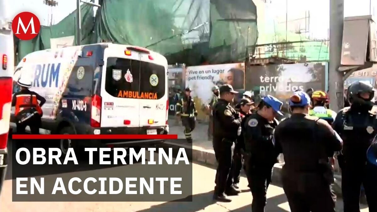 Colapsa grúa en obra de la Roma Sur y deja cinco trabajadores heridos