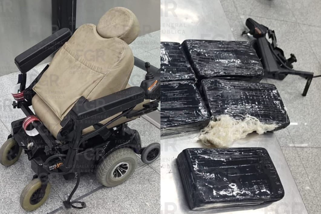 Los paquetes de droga estaban escondidos en las costuras de la silla.