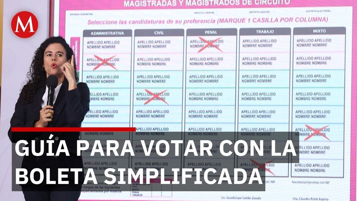 Así funcionará la boleta simplificada en la elección judicial de 2028