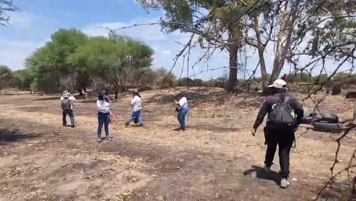 El colectivo Madres Buscadoras de Jalisco realizó un primer hallazgo en Lagos de Moreno (Foto: Cortesía)