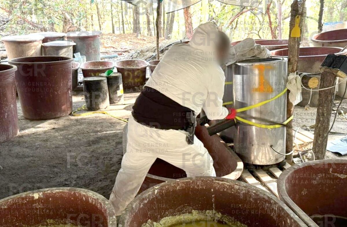 En el lugar hallaron precursores químico y cilindros de gas LP.