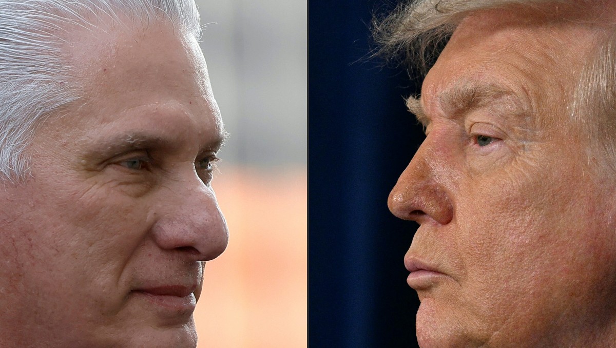 Miguel Diaz-Canel y Donald Trump. | AFP