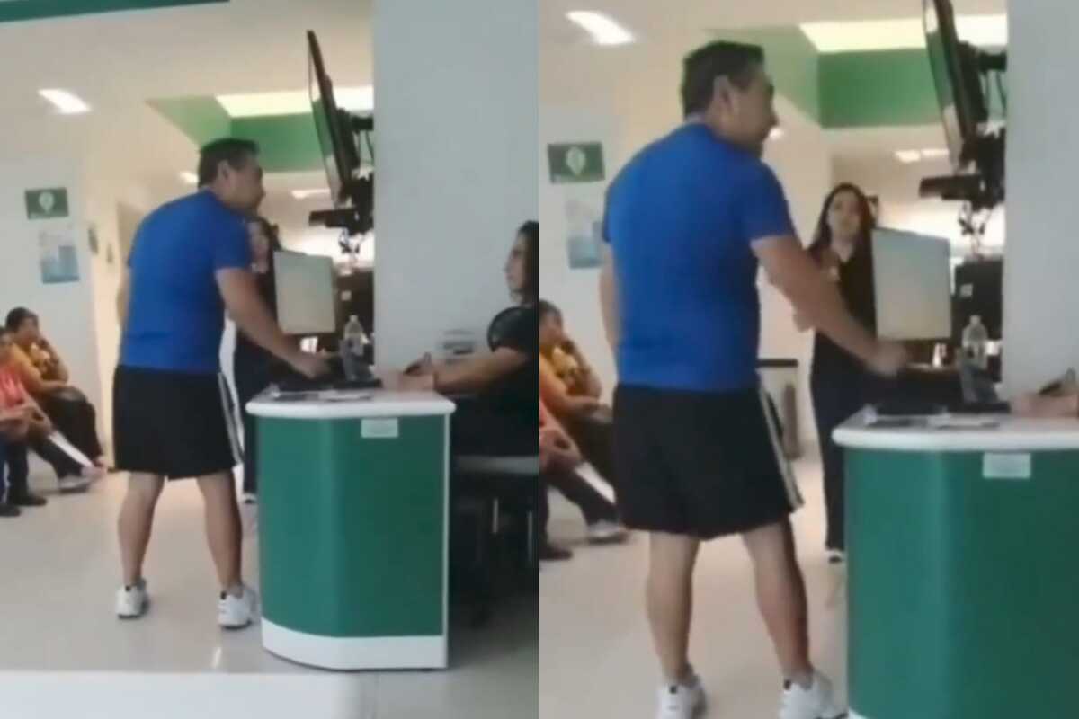 En redes sociales ya circula el video del hombre amenazando a la mujer.