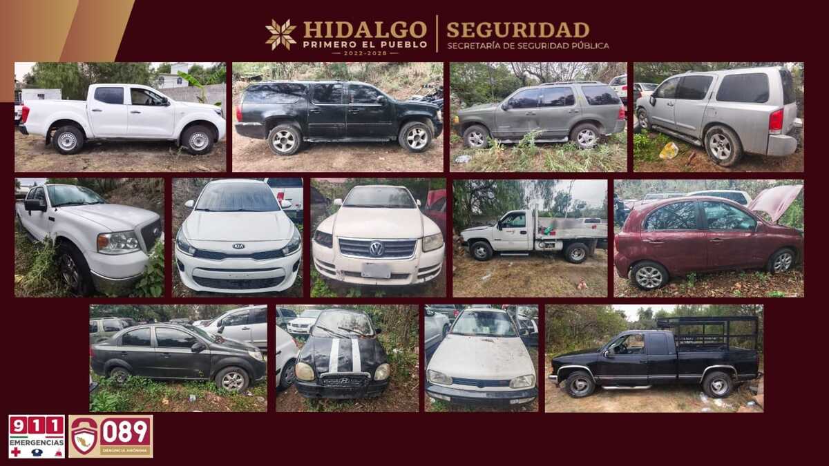 Armas de alto poder, droga y vehículos robados hallan en presunto centro criminal en Hidalgo