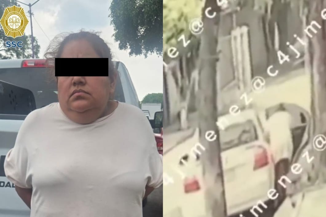 La mujer fue captada en video y exhibida en el programa C4 en Alerta.