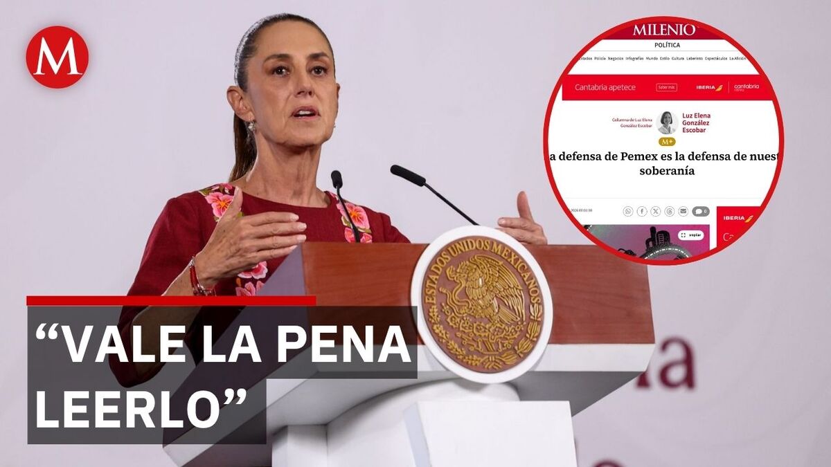 Sheinbaum destaca artículo de Luz Elena González en Milenio