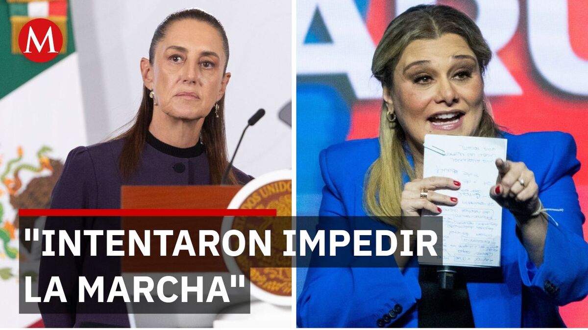Sheinbaum truena contra Maru Campos por frenar marcha de Morena