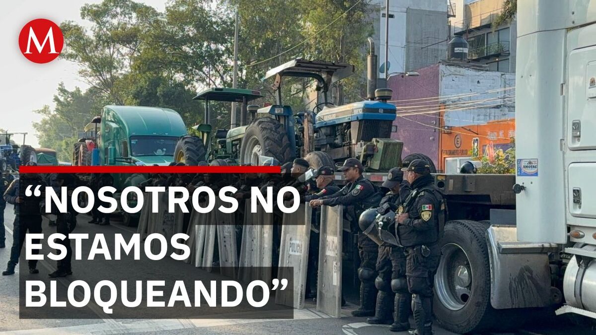 Agricultores señalan a policías de CdMx por bloqueo en Reforma y Eje 2 Norte