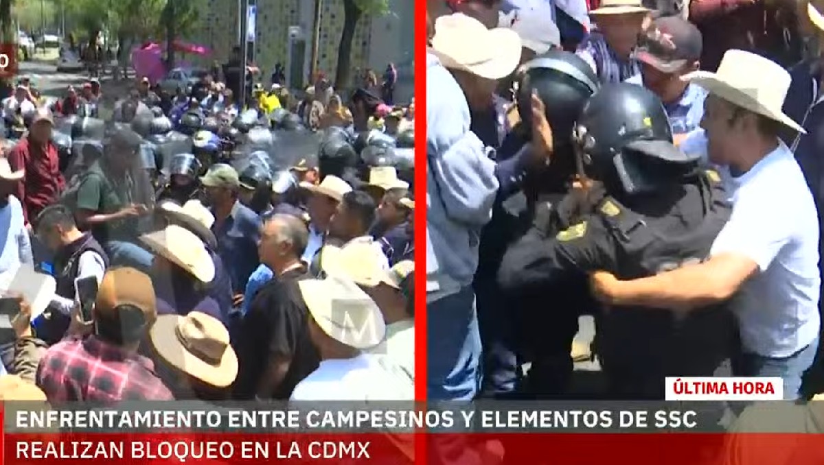 Campesinos y policías de la SSC capitalina se enfrentaron este 20 de mayo | IA Discover
