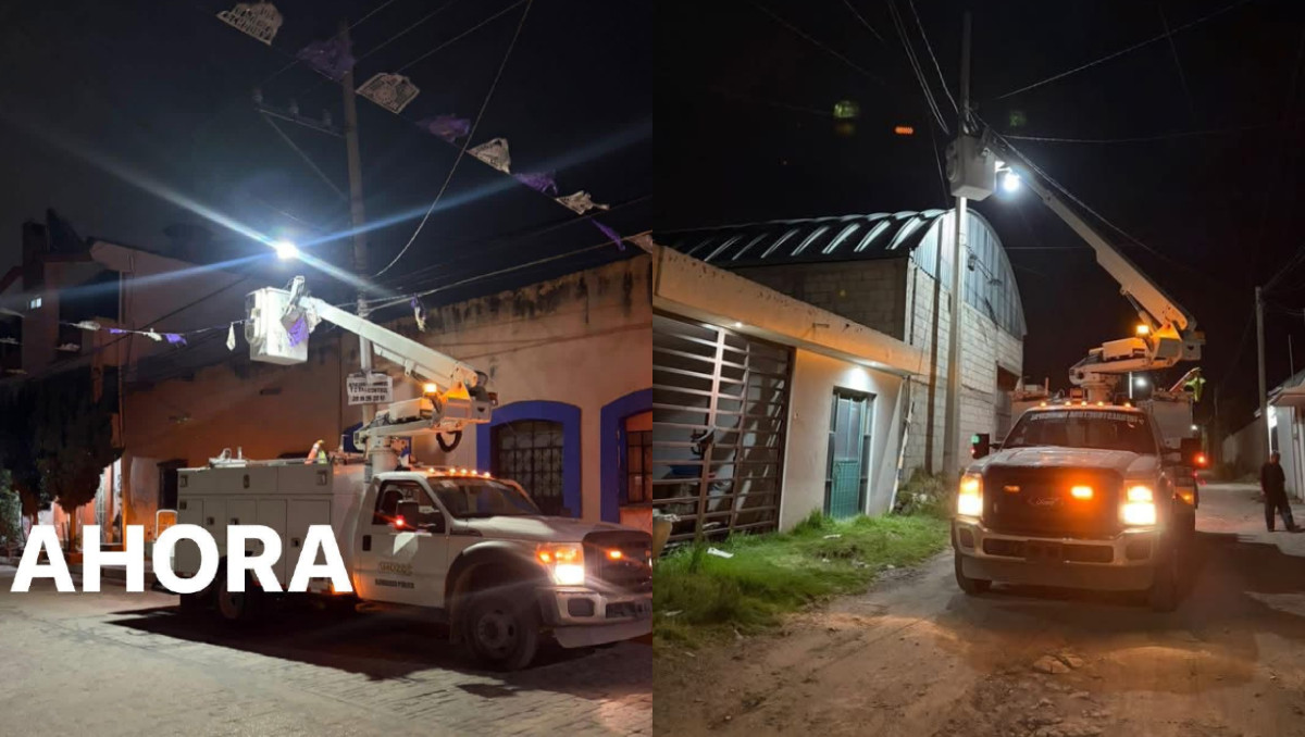 Colocan nuevas luminarias y dan mantenimiento en Amozoc | Especial