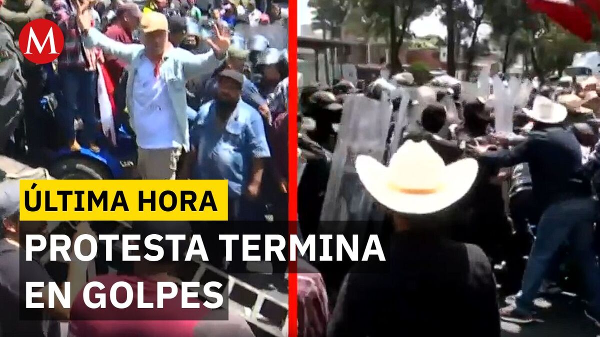 Se desata enfrentamiento entre policías y agricultores durante bloqueo en CdMx