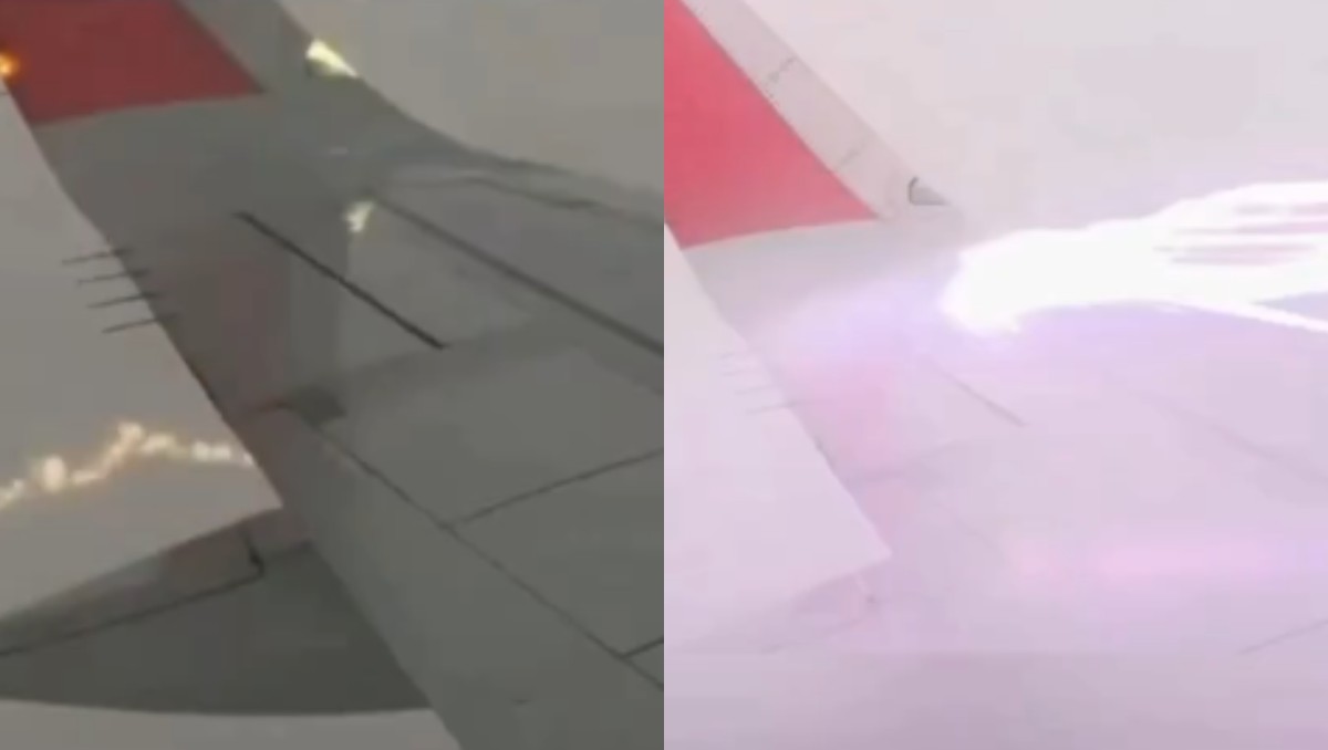El avión fue impactado por un rayo. | Especial