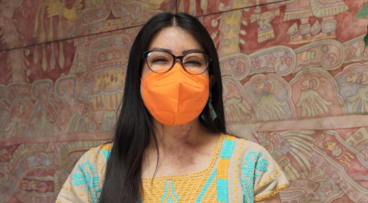 Elena Rios, activista que fue agredida en 2019 con ácido. | ESPECIAL
