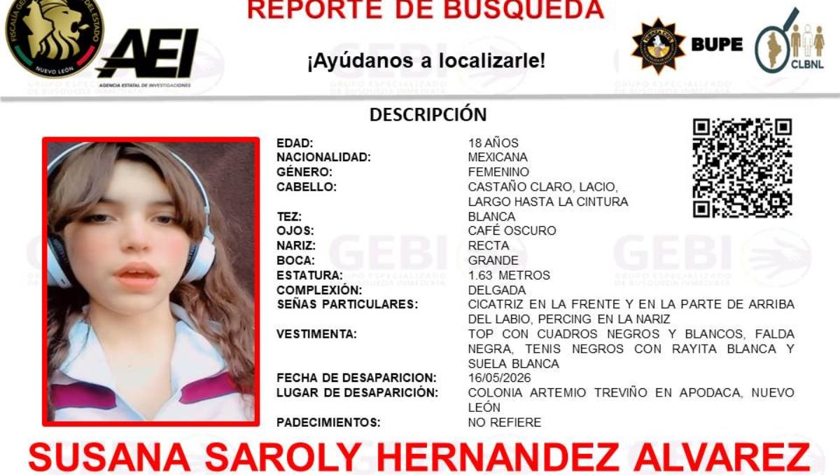 La joven tiene una cicatriz en la frente y otra en la parte superior del labio | Especial