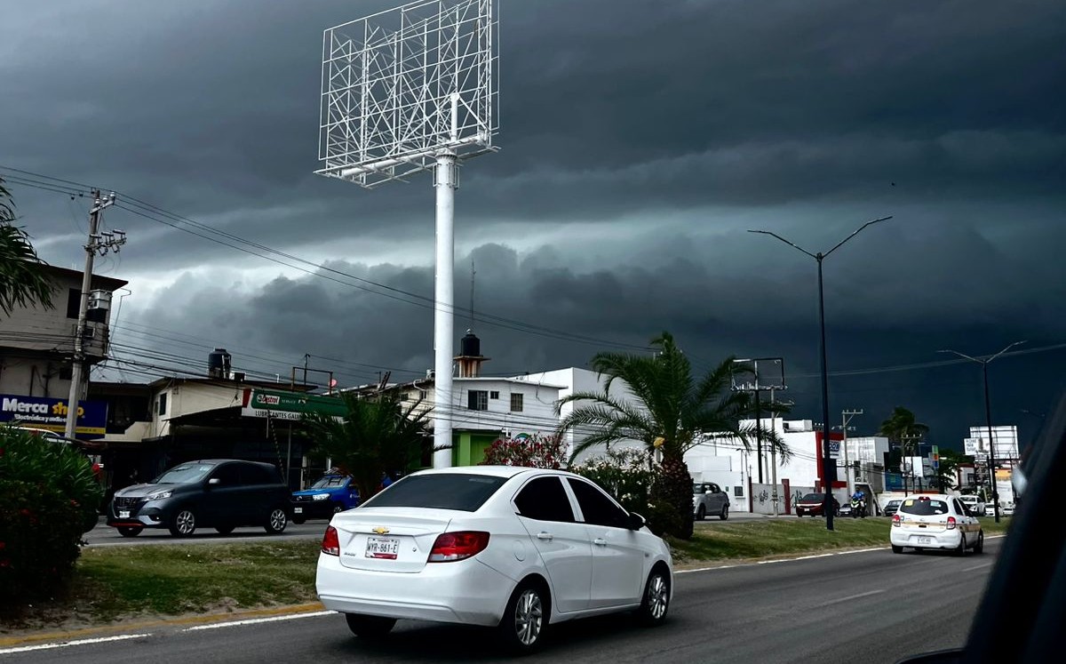 El cielo se cubrió de gris al sur de Tamaulipas; fuertes lluvias azotaron la región. | Erik Saldaña