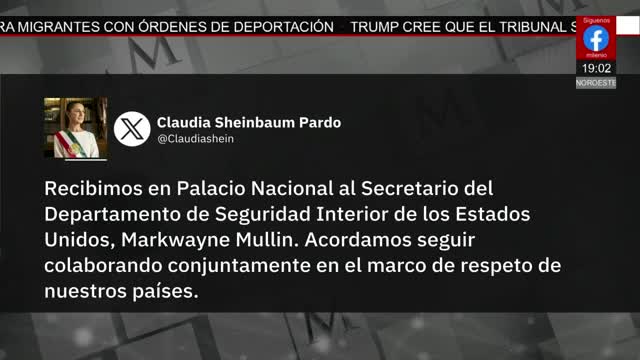Claudia Sheinbaum se reunió con el secretario de Seguridad de EU | Elisa Alanís, 21 de mayo de 2026