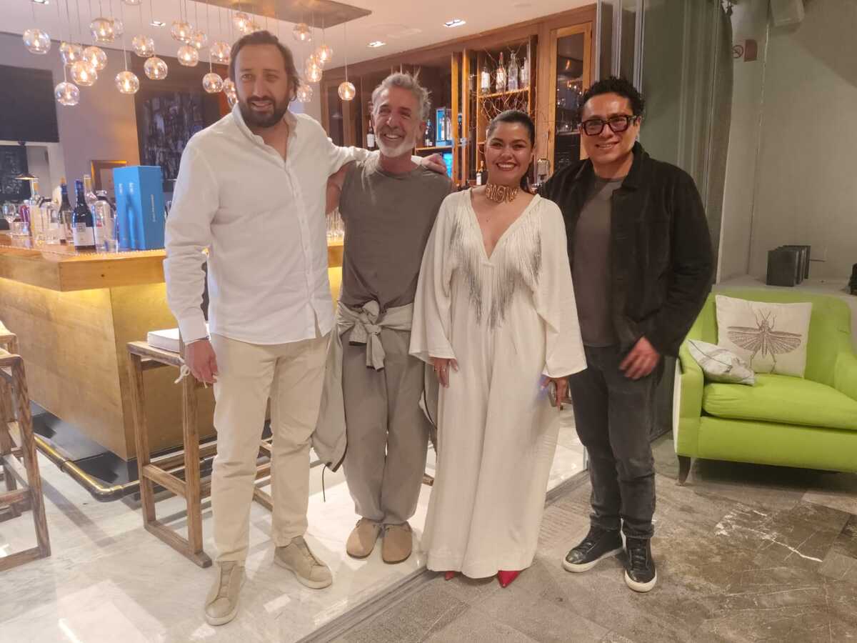 Manu Quintanero, el chef Pepe Solla, Maggie Arias y chef Pepe Salinas  / Adriana Jiménez