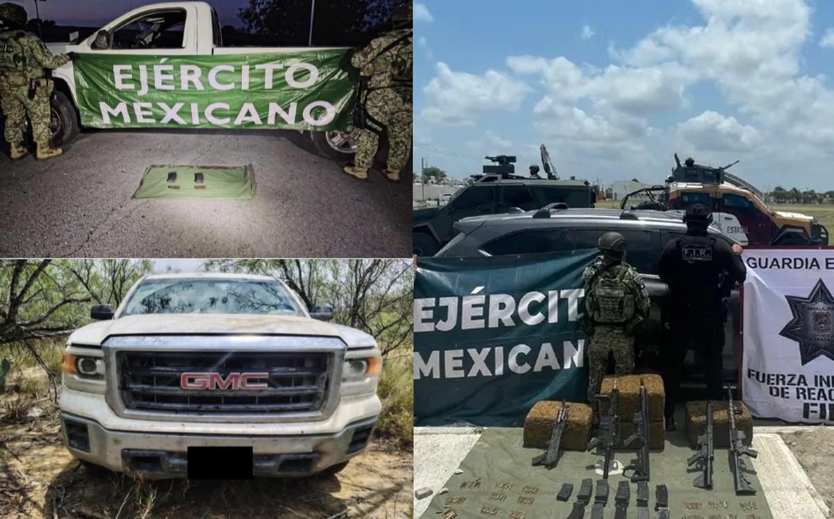 Asegura Ejército armamento y vehículos en dos municipios de Tamaulipas. | Secretaría de la Defensa Nacional