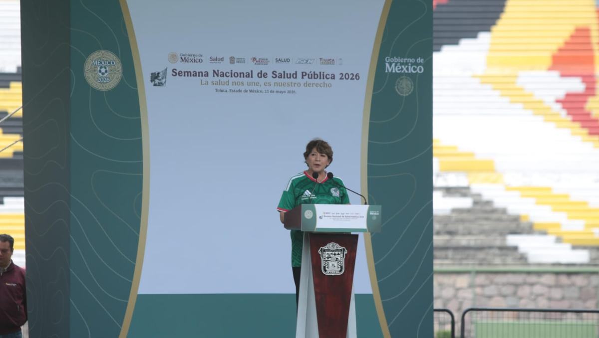 El secretario de Salud federal y la gobernadora Delfina Gómez dieron inicio a la Semana Nacional de Salud Pública 2026. Foto: Tania Contreras