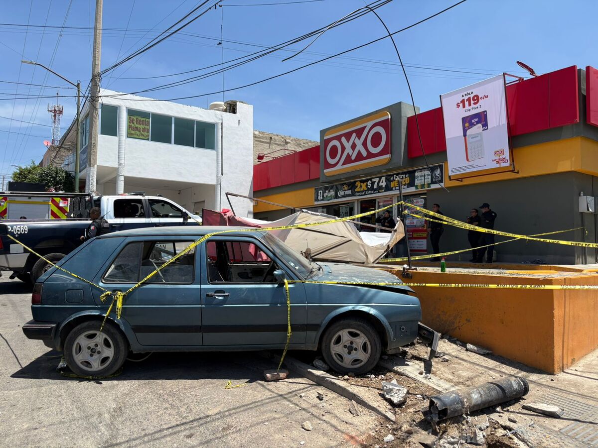 El accidente ocurrió en la colonia Mesa Colorada. (Fátima Briceño)