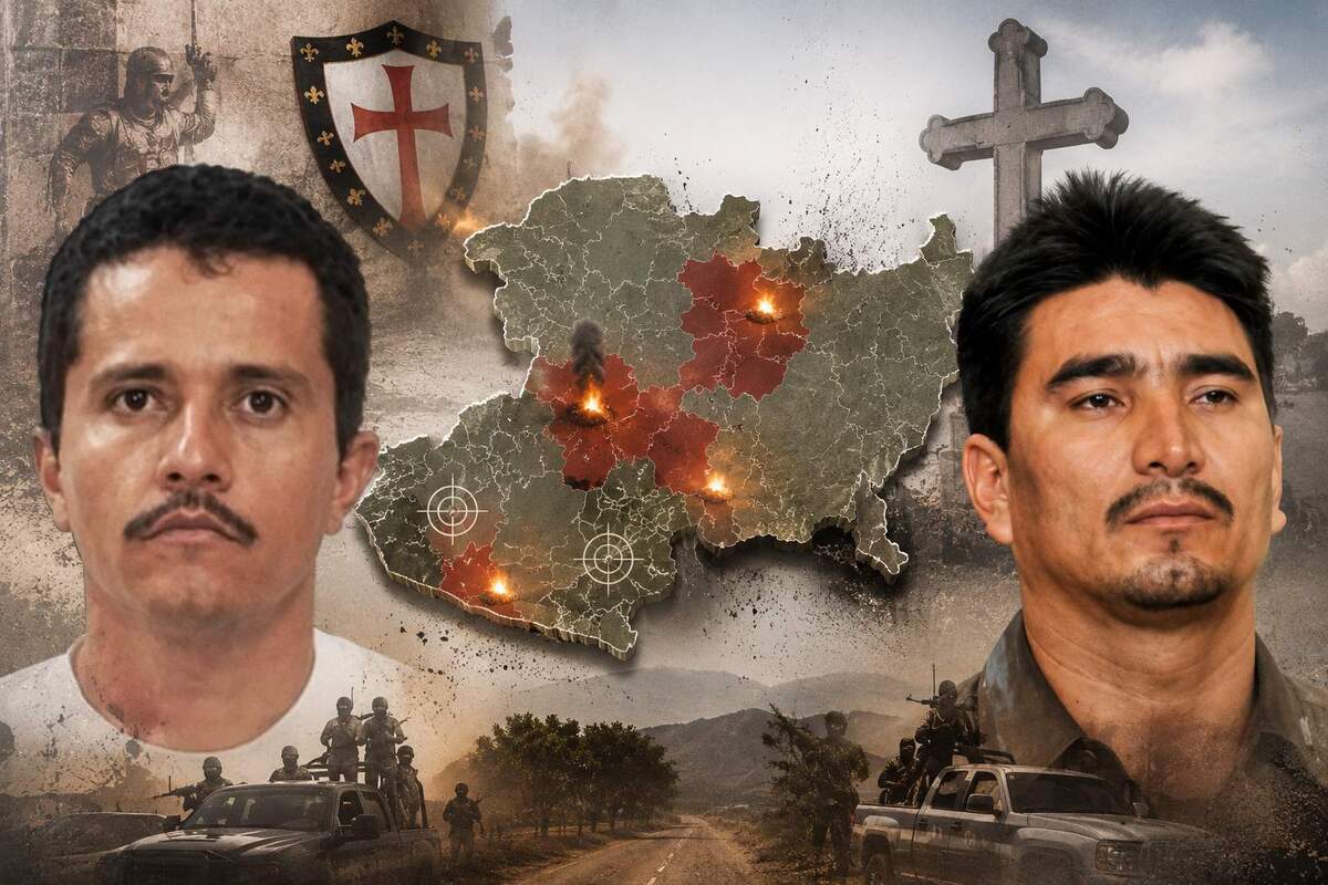Pátzcuaro es uno de los municipios donde se han registrado enfrentamientos protagonizados por ambos cárteles | Diseño: Rafael Mejía creado con IA.