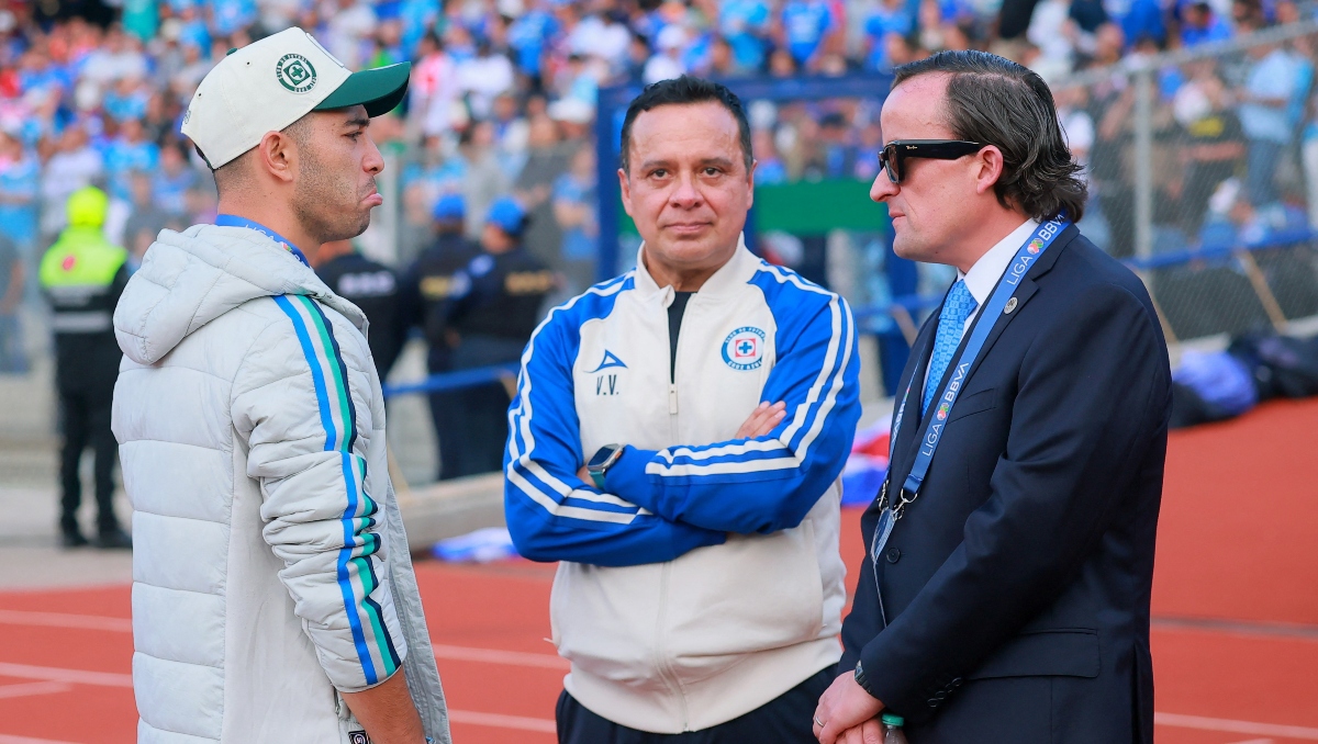 Víctor Velázquez, presidente de Cruz Azul, y Mikel Arriola, presidente de la FMF, presentes en la Final (Imago7)