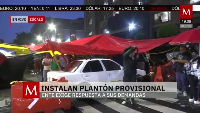 La CNTE instala plantón indefinido en calles del Zócalo | Jaime Núñez 25 de mayo de 2026