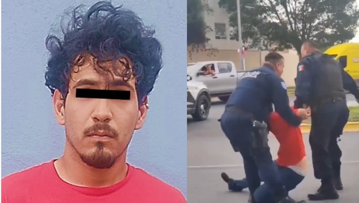 El detenido fue identificado como Ángel, de 25 años. Foto: Especial